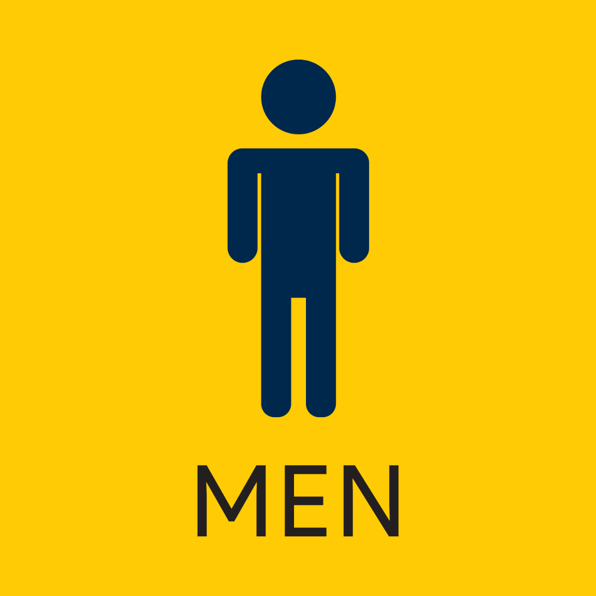 men bathroom sign